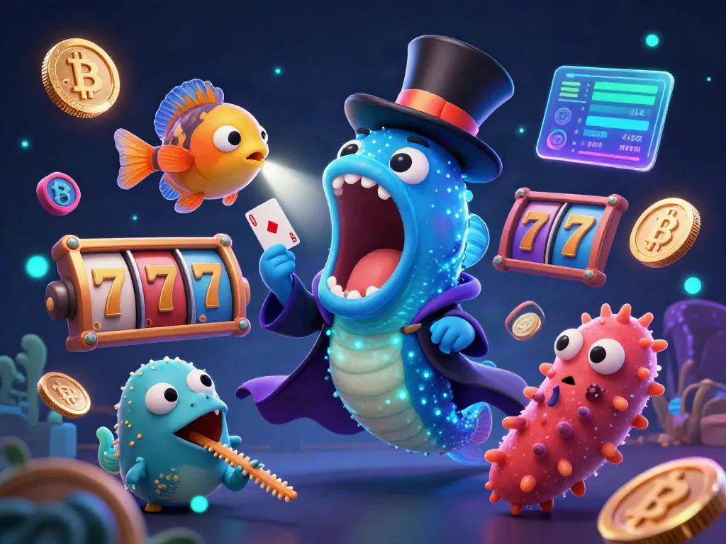 Experience thrilling slot gameplay with vibrant characters and magical elements in this dynamic 3D illustration.